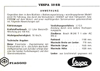 Bedienungsanleitung Vespa 50 SR (V5SS2T)